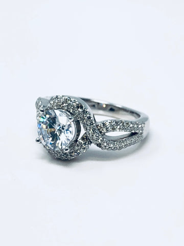 Engagement Ring With Braided Shank