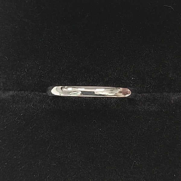14K White Gold Wedding Band
