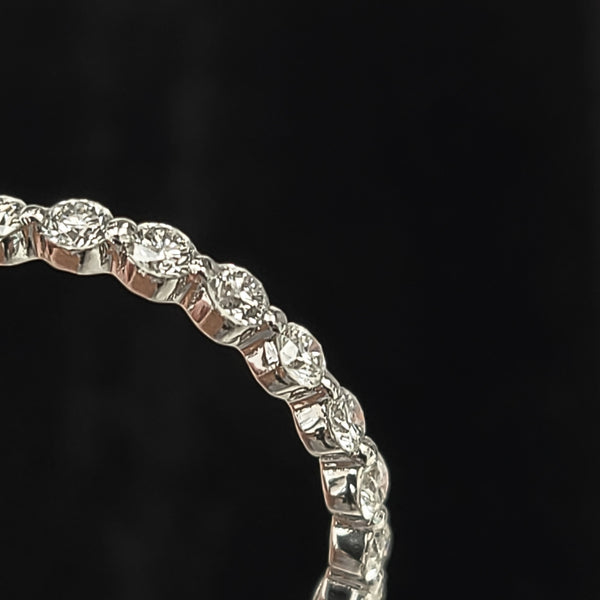 14K White Gold Eternity Ring with Diamonds