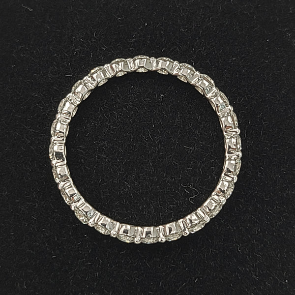14K White Gold Eternity Ring with Diamonds