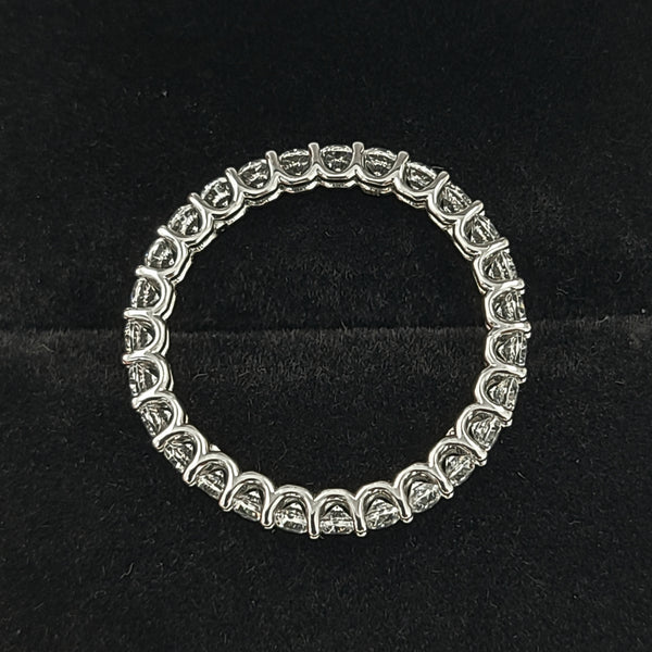 14K White Gold Eternity Ring with Zircons
