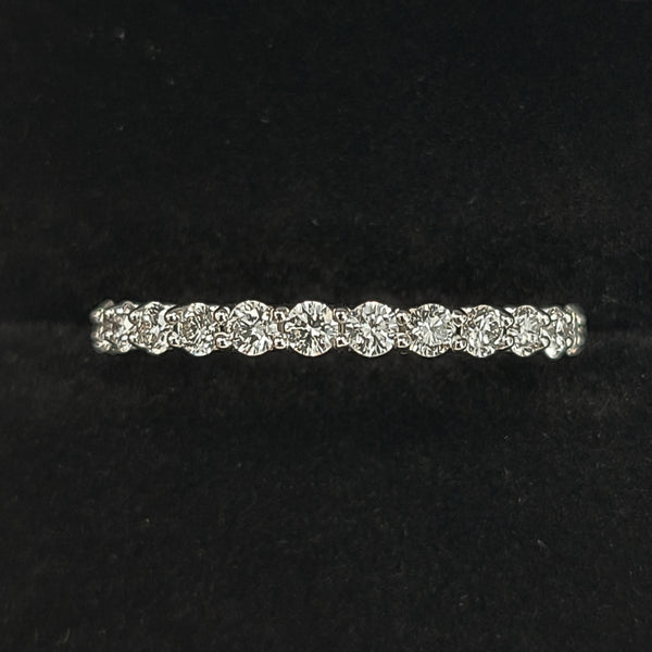 14K White Gold Eternity Ring with Diamonds