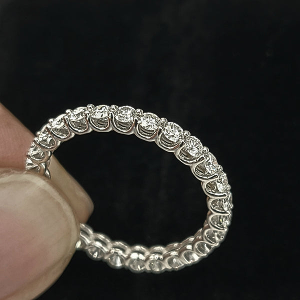 14K White Gold Eternity Ring with Diamonds