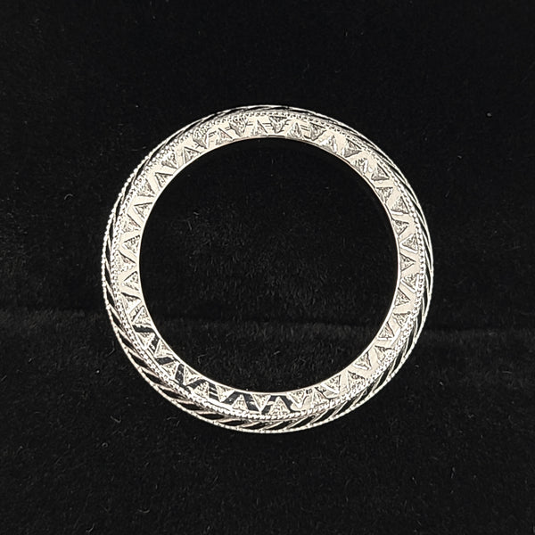 14K White Gold Wedding Band