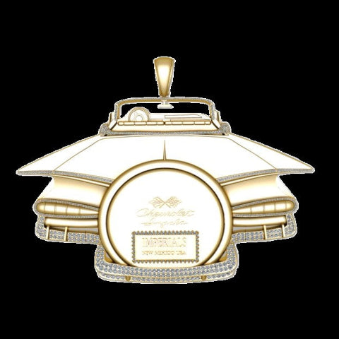 14K Gold Car Pendant - Diamond or Gemstone of Your Choice