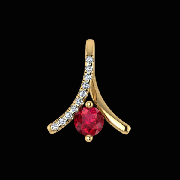 14K Gold Pendant - Diamond or Gemstone of Your Choice