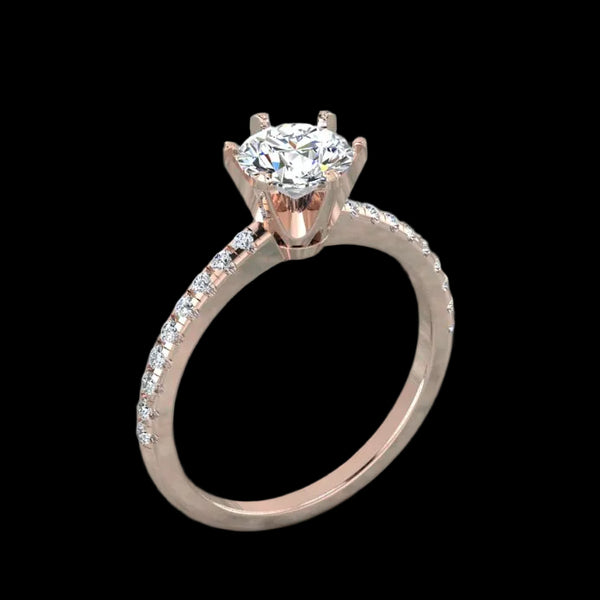 14K Gold Engagement Ring - Diamond or Gemstone of Your Choice