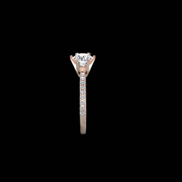 14K Gold Engagement Ring - Diamond or Gemstone of Your Choice