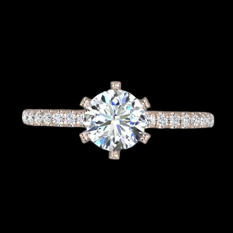 14K Gold Engagement Ring - Diamond or Gemstone of Your Choice