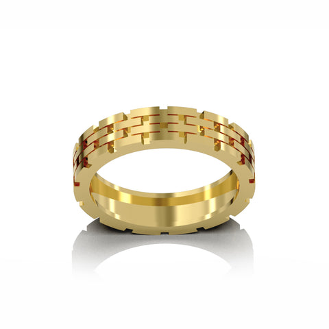 14K Yellow Gold Classic Men's Band