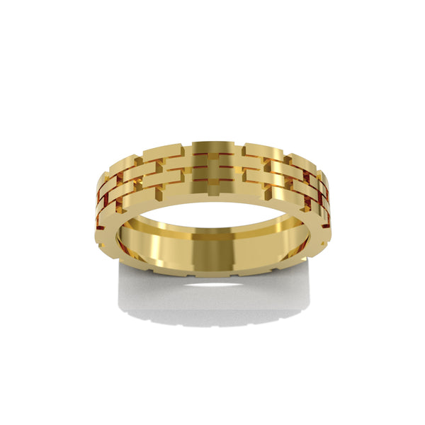 14K Yellow Gold Classic Men's Band