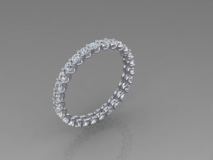 14K White Gold Eternity Band