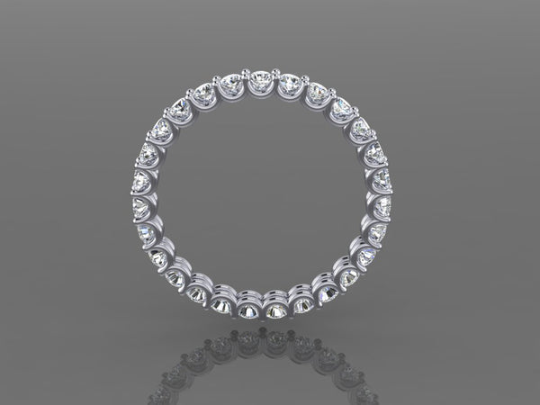 14K White Gold Eternity Band